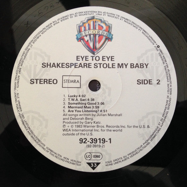 Eye To Eye (2) : Shakespeare Stole My Baby (LP,Album)