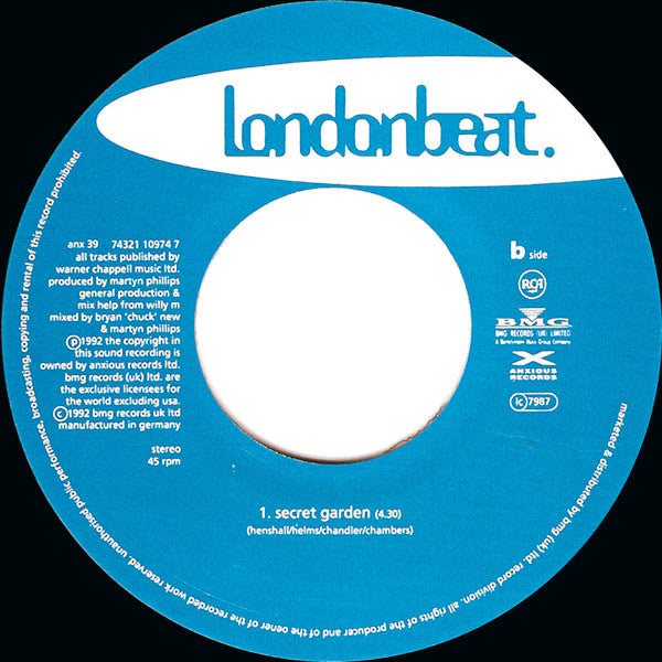 Londonbeat : Lover You Send Me Colours (7",Single,45 RPM)