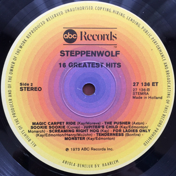 Steppenwolf : 16 Greatest Hits (LP,Compilation,Reissue)