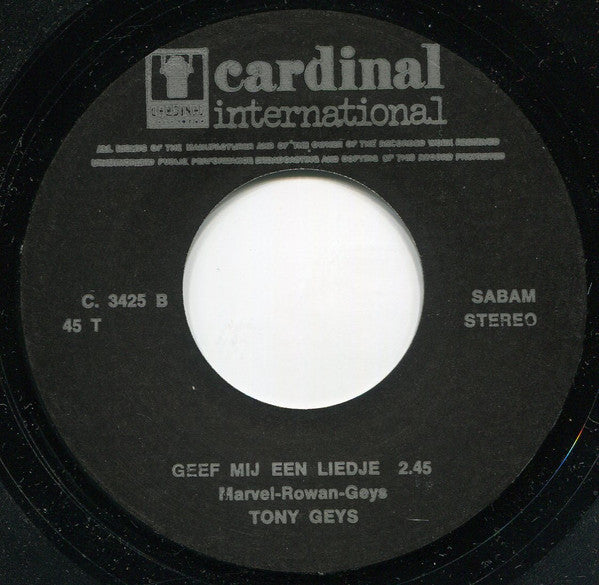 Tony Geys : Bianca (7",45 RPM,Single,Stereo)