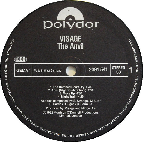 Visage : The Anvil (LP,Album)