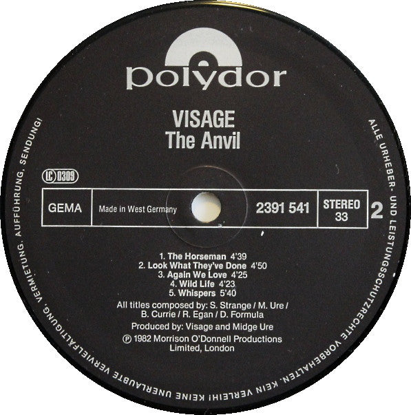 Visage : The Anvil (LP,Album)