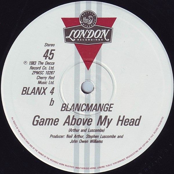 Blancmange : Waves (12",45 RPM,Single)