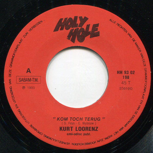 Kurt Loorenz : Kom Toch Terug  (7",45 RPM,Single)