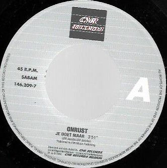 Onrust : Je Doet Maar  (7",45 RPM,Single)