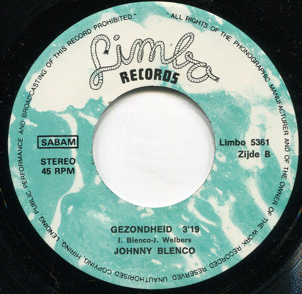 Johnny Blenco : Doe Het Licht Maar Uit (7",45 RPM,Single)