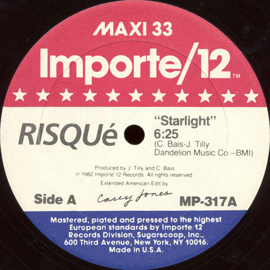 Risqué (2) : Starlight / The Girls Are Back In Town (12",33 ⅓ RPM,Maxi-Single)
