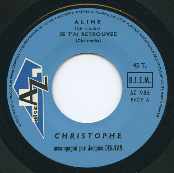 Christophe : Aline (7",45 RPM,EP)