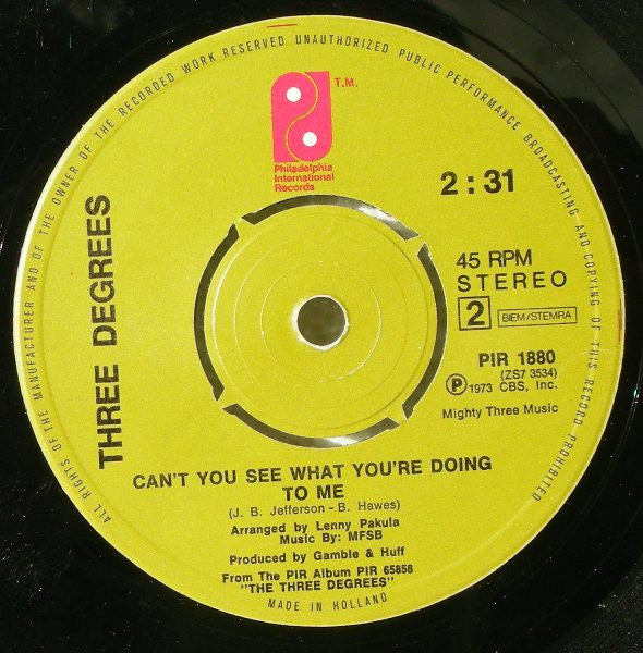 Three Degrees, The : Dirty Ol' Man (7",45 RPM,Single)