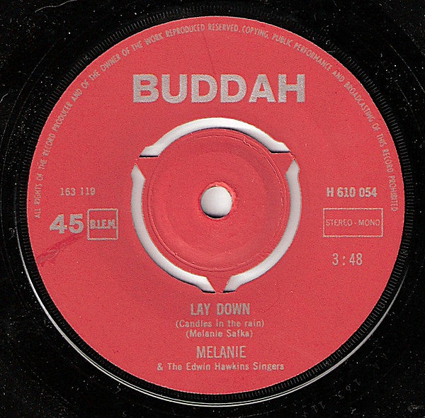 Melanie (2) En Edwin Hawkins Singers : Lay Down (7",45 RPM,Single,Stereo,Mono)