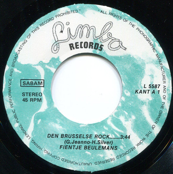 Fientje Beulemans : Den Brusselse Rock !!  (7",45 RPM,Stereo)