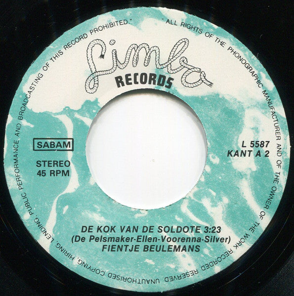 Fientje Beulemans : Den Brusselse Rock !!  (7",45 RPM,Stereo)
