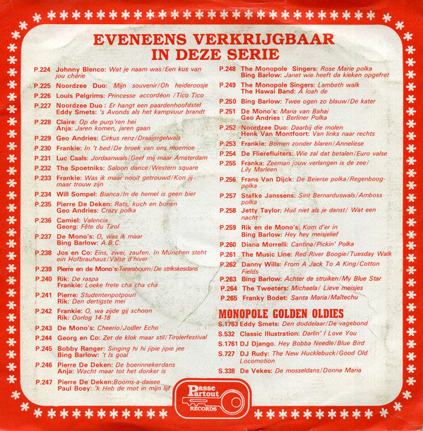 Bing Barlow : Achter De Struiken (7",45 RPM,Single)