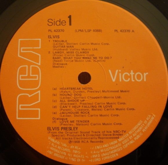 Elvis Presley : Elvis (TV Special) (LP,Album,Reissue)