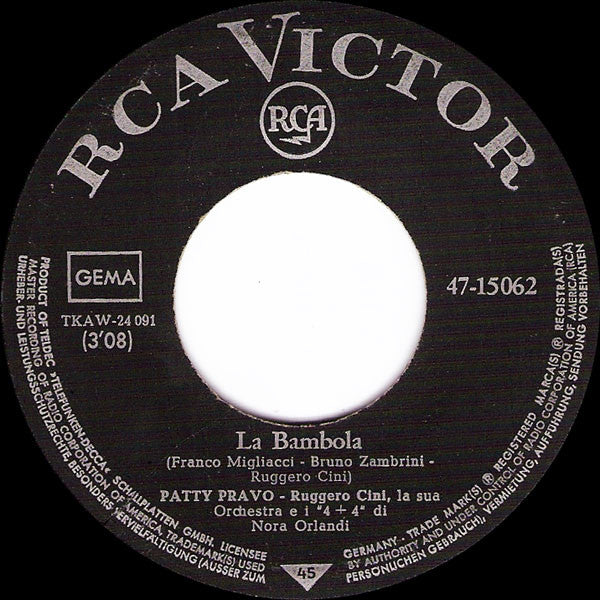 Patty Pravo : La Bambola / Se C'È L'Amore (7",Single,45 RPM)