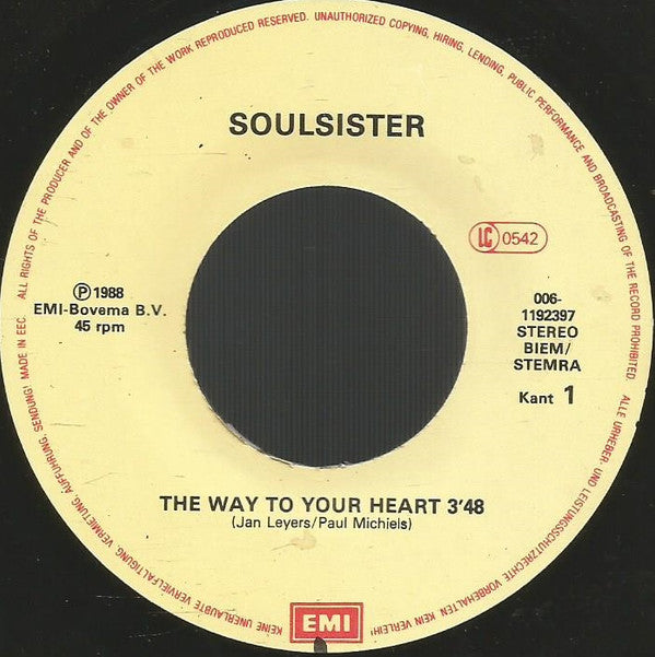 Soulsister : The Way To Your Heart (7",45 RPM,Single)