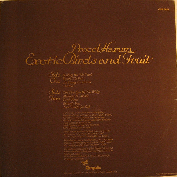 Procol Harum : Exotic Birds And Fruit (LP,Album)