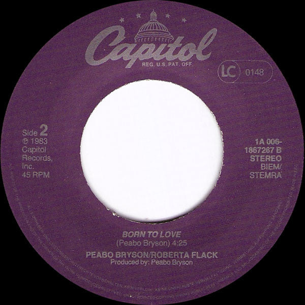 Peabo Bryson / Roberta Flack : Tonight, I Celebrate My Love (7",45 RPM,Single,Stereo)