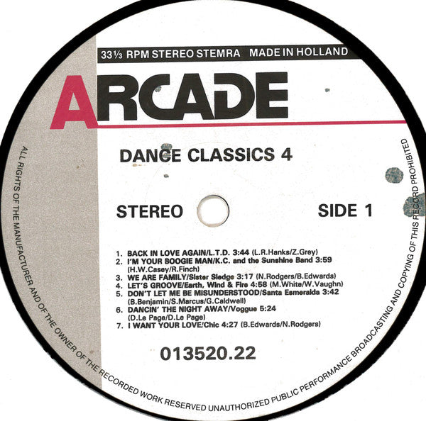 Various : Dance Classics 4 (LP,Compilation)