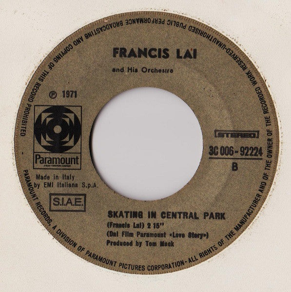 Francis Lai : Colonna Sonora Originale Love Story (7",45 RPM,Single,Stereo)