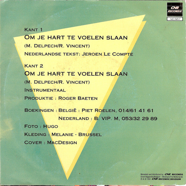 Mieke : Om Je Hart Te Voelen Slaan (7",45 RPM,Single)