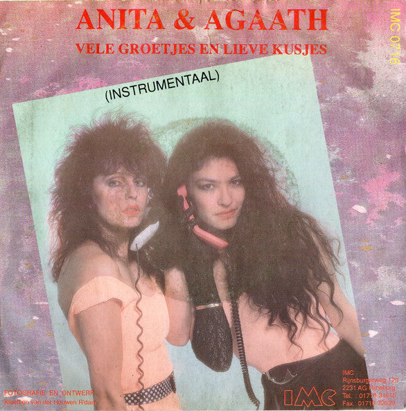 Anita & Agaath : Vele Groetjes En Lieve Kusjes (7",45 RPM,Single)