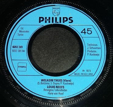Louis Neefs : Welkom Thuis (7",45 RPM,Single)