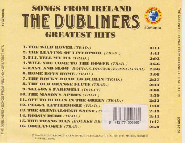 Dubliners, The : Songs From Ireland - Greatest Hits (Compilation)