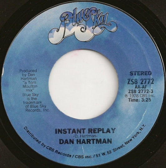 Dan Hartman : Instant Replay (7",45 RPM,Single,Styrene)