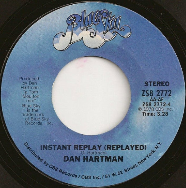 Dan Hartman : Instant Replay (7",45 RPM,Single,Styrene)