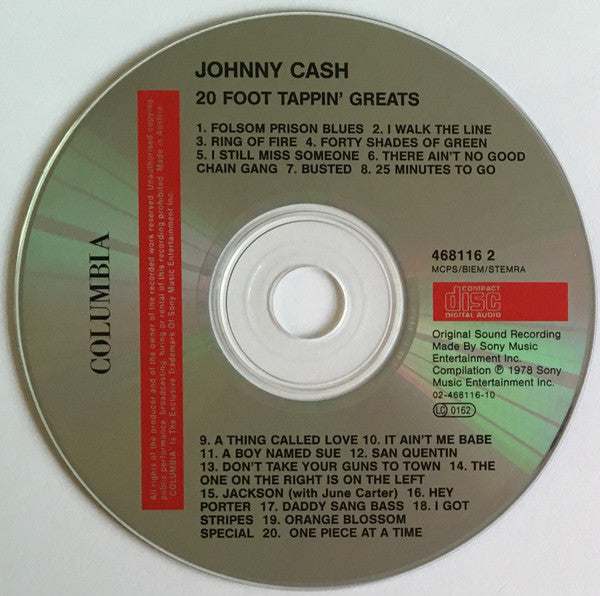 Johnny Cash : Itchy Feet - 20 Foot-Tappin' Greats (Compilation,Stereo,Mono)
