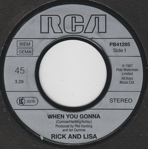 Rick Astley And Lisa Fabien : When You Gonna (7",Single,45 RPM)