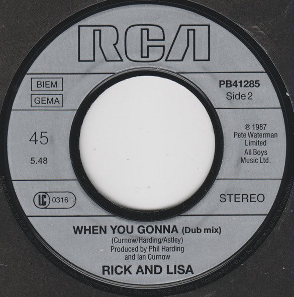 Rick Astley And Lisa Fabien : When You Gonna (7",Single,45 RPM)