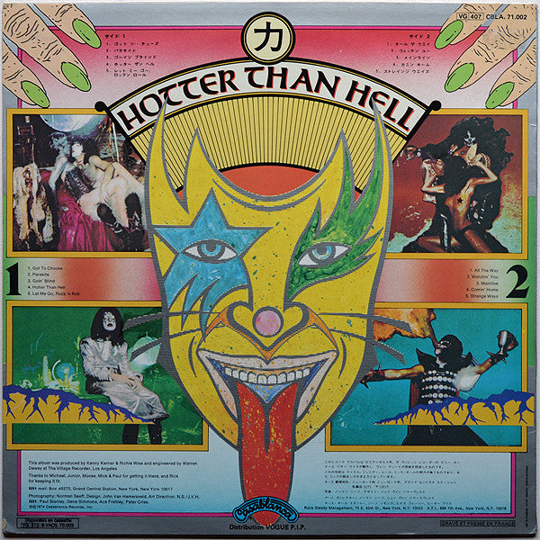 Kiss : Hotter Than Hell (LP,Album,Reissue)