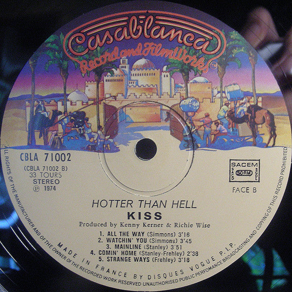 Kiss : Hotter Than Hell (LP,Album,Reissue)