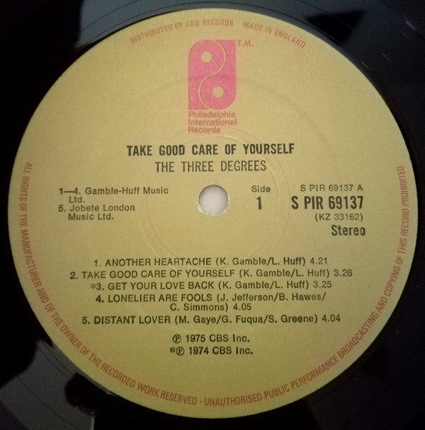 Three Degrees, The : Take Good Care Of Yourself (LP,Stereo)