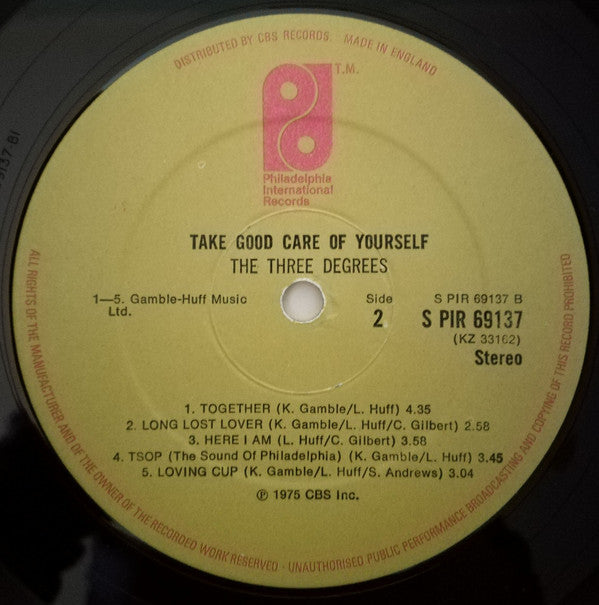 Three Degrees, The : Take Good Care Of Yourself (LP,Stereo)
