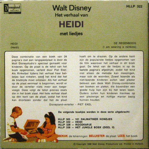 Johanna Spyri : Het Verhaal Van Heidi (LP,7")