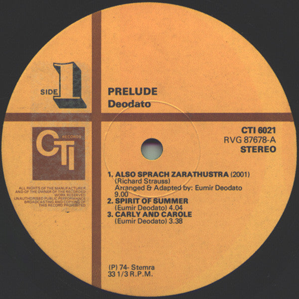 Eumir Deodato : Prelude (LP,Album)