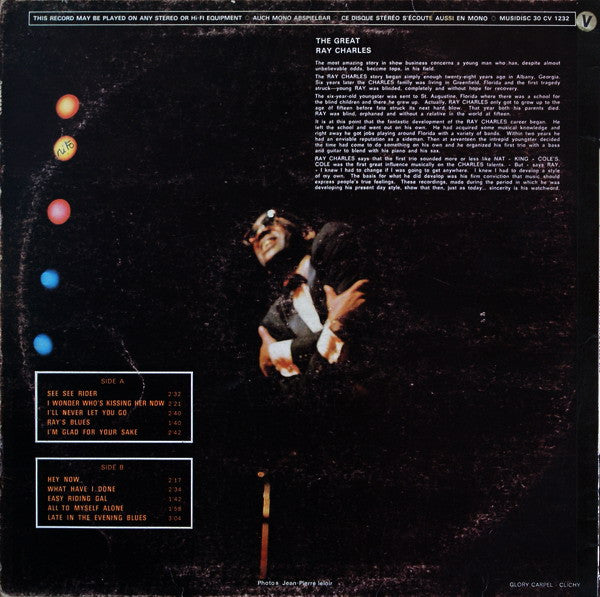 Ray Charles : The Great Ray Charles (LP,Compilation,Reissue,Stereo)