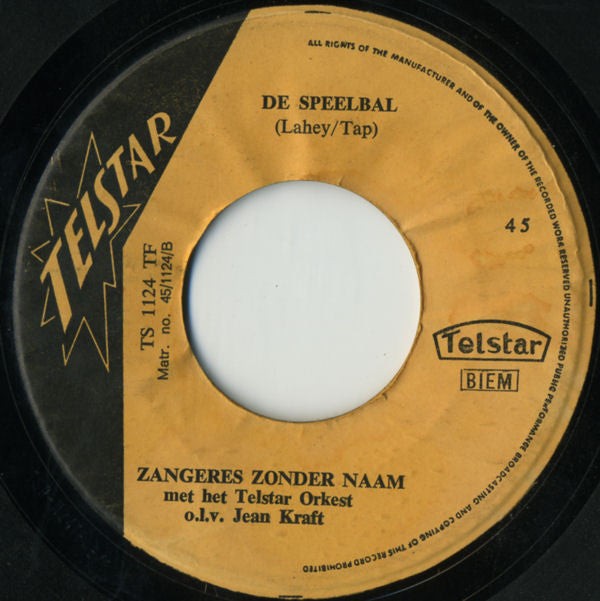 Zangeres Zonder Naam : Koekoekswals / De Speelbal (7",Single,45 RPM)