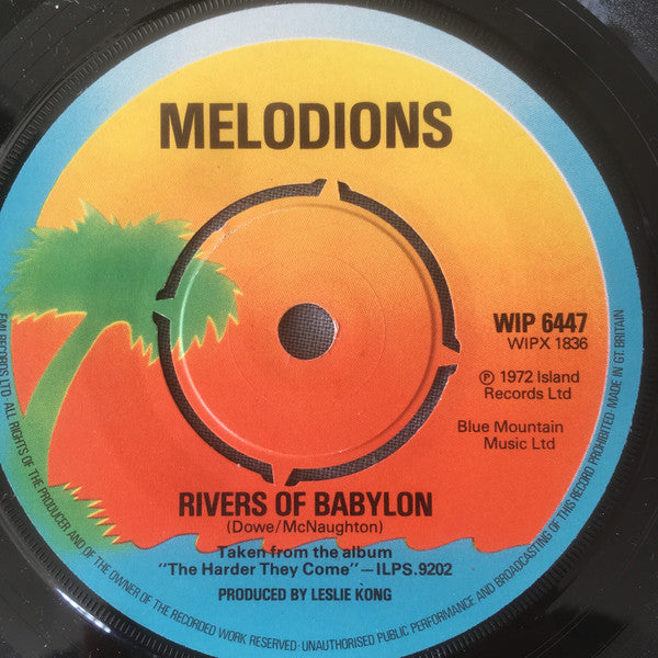 Melodians, The / Jimmy Cliff : Rivers Of Babylon / Many Rivers To Cross (7",45 RPM,Single)