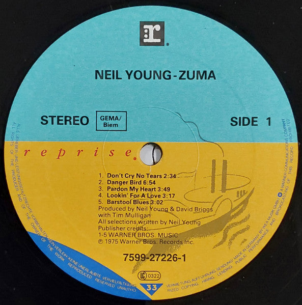 Neil Young With  Crazy Horse : Zuma (LP,Album,Reissue)