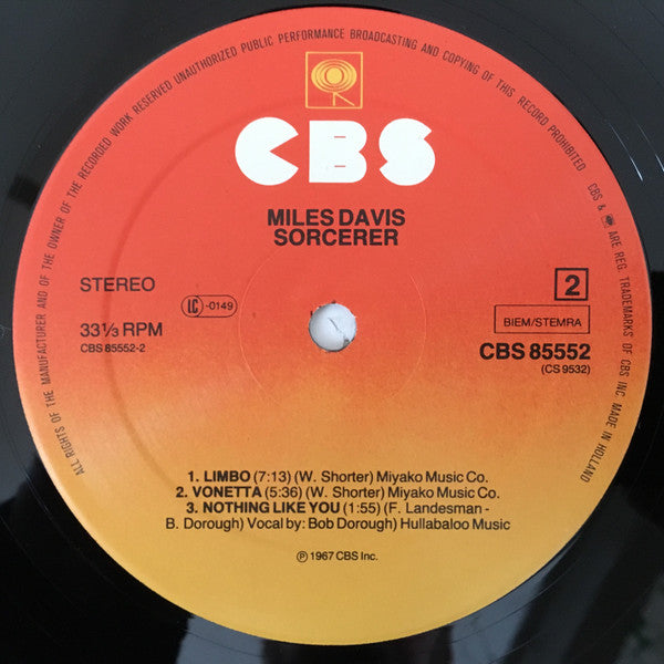 Miles Davis : Sorcerer (LP,Album,Reissue)