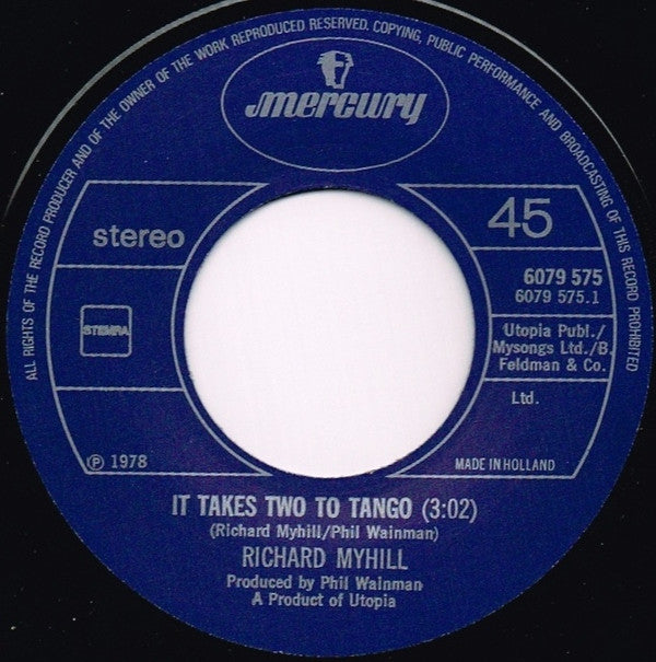 Richard Myhill : It Takes Two To Tango (7",45 RPM,Single)