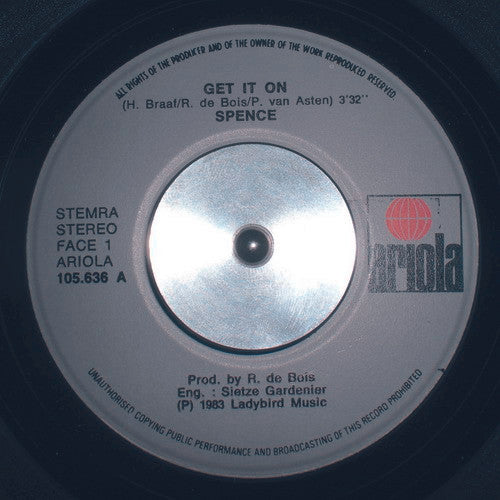 Spence : Get It On (7",Single)
