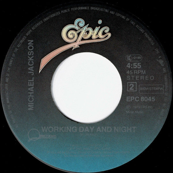 Michael Jackson : Off The Wall (7",45 RPM,Single,Stereo)