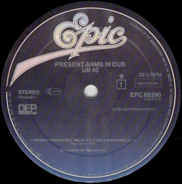 UB40 : Present Arms In Dub (LP,Album)