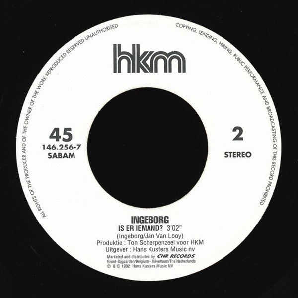 Ingeborg : Ik Val (7",Single,Stereo)