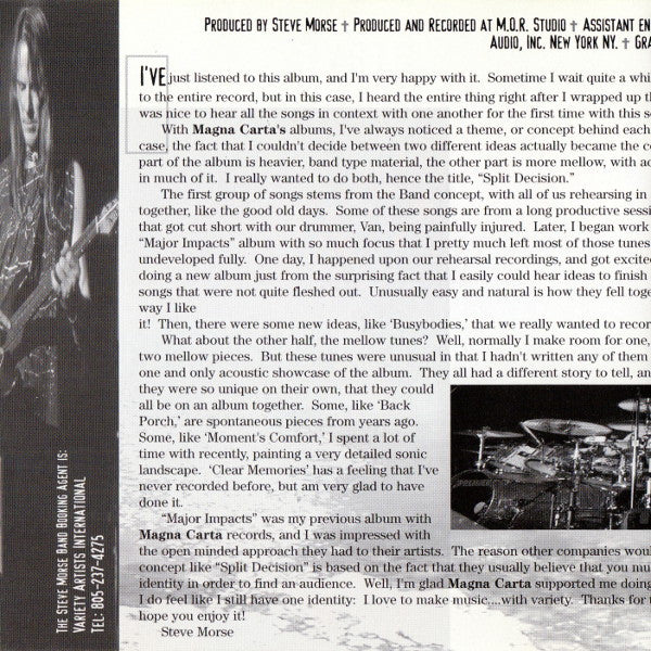 Steve Morse Band : Split Decision (Album)